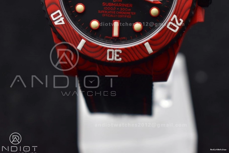 Affordable Nylon Black Submariner Black Best VS Red on DIW VSF Carbon Dial Strap 1:1 473 Edition 0410